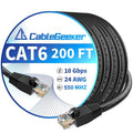 CableGeeker Cat 6 Ethernet Cable 200 ft, High Speed 10Gbps CCA Internet Network by CableGeeker