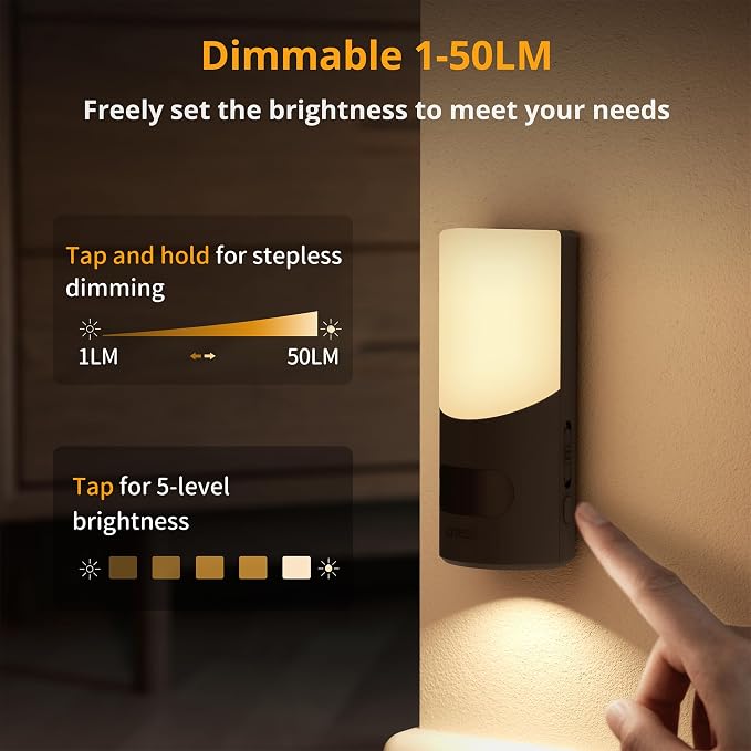 Lyridz Motion Sensor Wall Sconce, Up & Down Dual Beam Rechargeable Night Light - Image 5