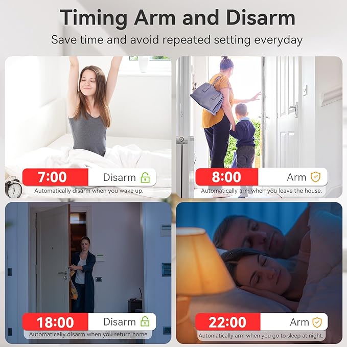 CPVAN WiFi Motion Sensor Alarm, 125dB Wireless Smart PIR Motion Detector Alarm for Home Security System with Phone APP Alert (Indoor PIR Alarm Host, 1 Remote), White
