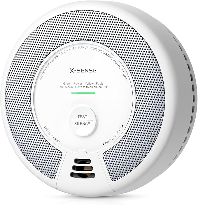 X-Sense Smoke Detector Carbon Monoxide Alarm Combo 10-Year Battery, UL 217 & UL by X-Sense