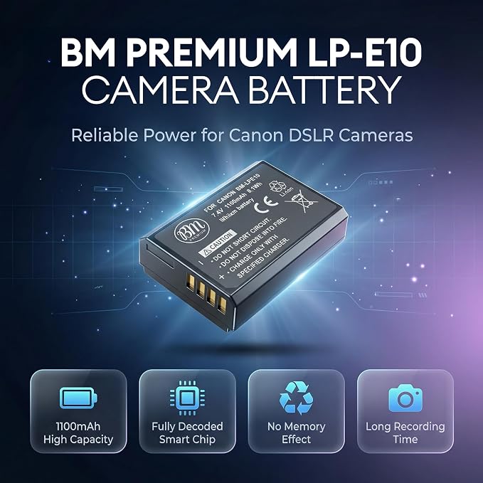 BM Premium 2-Pack of LP-E10 Batteries - Image 3