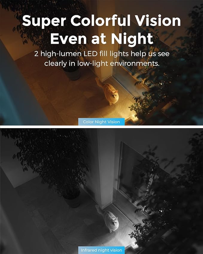 Devo CCAZ10 Security Camera 2K | Indoor|Pet Camera & Baby Monitor | 2-Way Audio, Color Night Vision, Live Stream, Motion Alerts & Notifications White,1 Cam