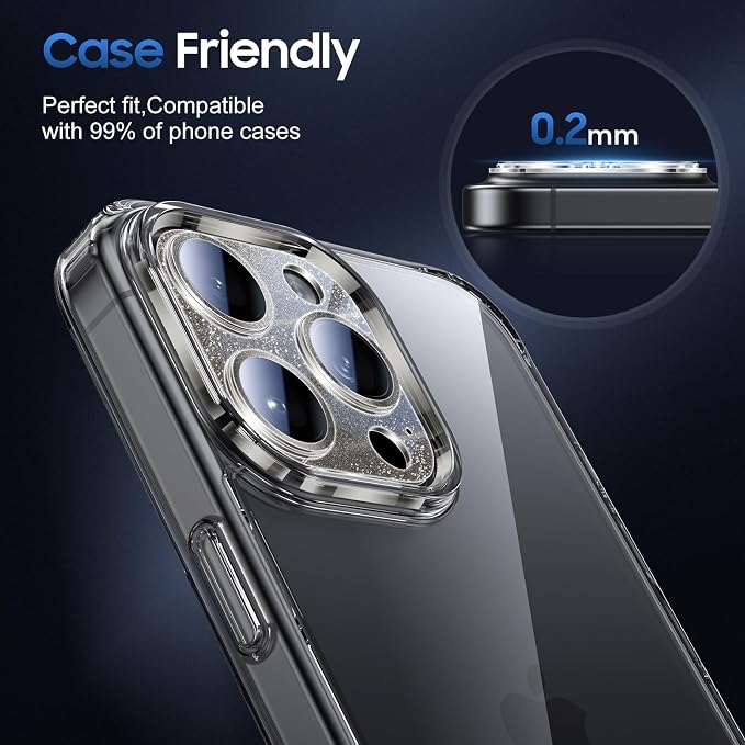 UniqueMe for 3 Pack iPhone 15 Pro/iPhone 15 Pro Max Camera Lens Protector - Image 6