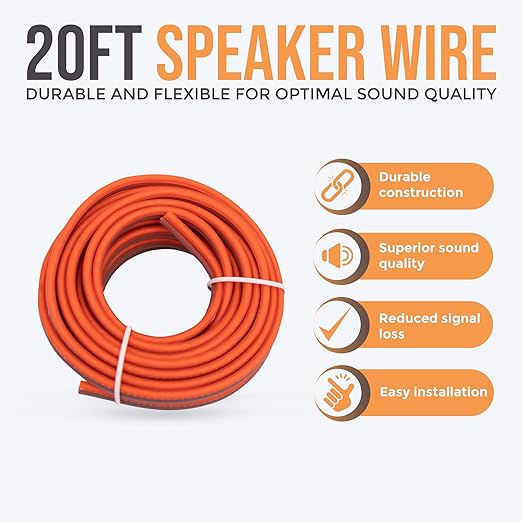 Elite Audio Premium 8 Gauge CCA Amplifier Installation Wiring Amp Kit, 1000 watt High-Power Wiring with Triple Shielded RCA’s and ANL Fuse Holder - EA-PRMK8 Amp Install Kit