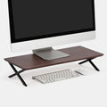 Anji Mountain Monitor Stand - Desktop Organizer & Laptop Riser, Ergonomic Monitor Riser, Space-Saving Monitor Stand for Desk, Durable Construction, Easy Assembly, Ideal for Home & Office,Walnut