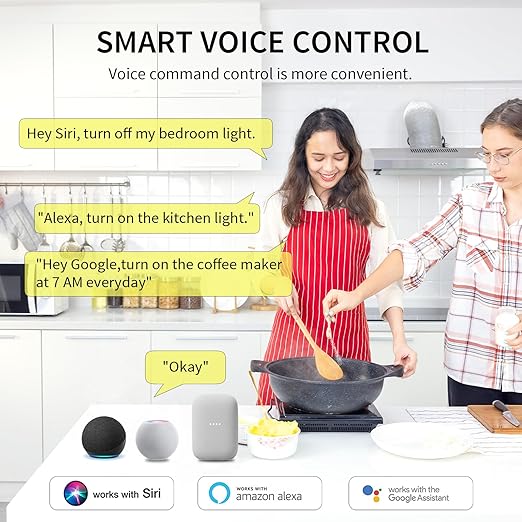 Minoston Matter Smart Plug Compatible with Google Home and Alexa,Protect Privacy, 2.4G Wi-Fi Only, White(MP25M)