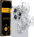 for 6 Pack iPhone 15 Pro/iPhone 15 Pro Max Camera Lens Protector 9H Tempered by Beuxece