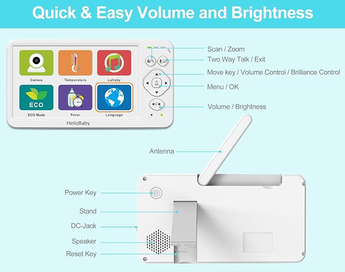 HelloBaby 6” Video Baby Monitor - Image 5