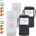 LPHUMEX 2 Pack Universal Ceiling Fan Remote Control Kits, 3-in-1 Fan Speed, Timing and Light Wireless Remote Control for Ceiling Fan Light, Fit for Hunter Minka-Aire Hampton Bay Honeywell and More