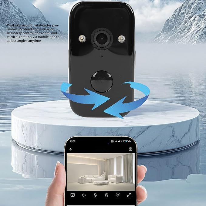 LICAEVEY Pan Tilt Security Camera, 2K HD with Magnetic Mount, Wireless WiFi and No Monthly Fee, 5200mAh Battery for Easy Indoor Outdoor Installation