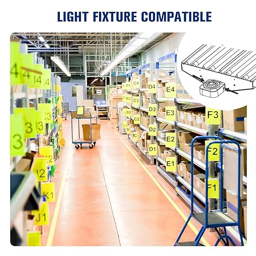 ECOELER High-Bay Occupancy Sensor Switch, 360° Passive Infrared PIR Ceiling Sensor, 120-277VAC, Neutral Wire Required, Automatic Commercial/Residential Lighting Solution, UL Listed, 10 Pack