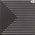 From Plain To Beautiful In Hours 9004 Depth Tier PVC 12 in x 12 in Peel and Stick Wall Panels (Covers / 10 sq.ft), Metallic Grey, 10 Piece