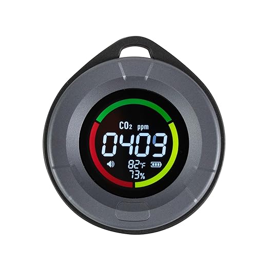 VEVOR Carbon Dioxide Monitor, CO2 Controller with Temperature and Humidity Display, NDIR Sensor Carbon Dioxide Detector, for Outdoors, Home, Office, Car, Lightweight & Portable