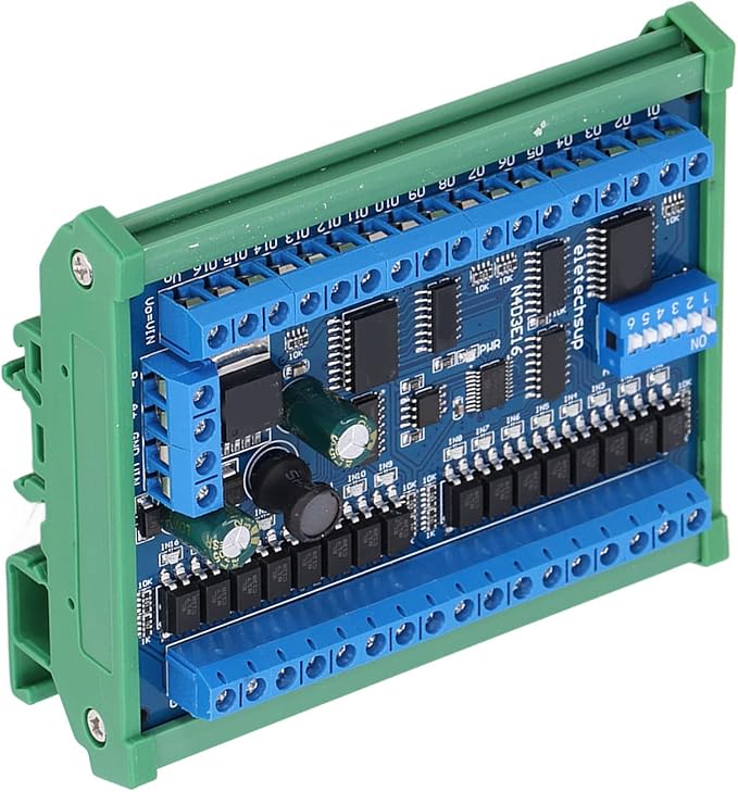 16 Input 16 Output Expansion Board RS485 16 Channel Remote Control Switch Module DC 6.5‑30V for PLC IO Smart Home Automation
