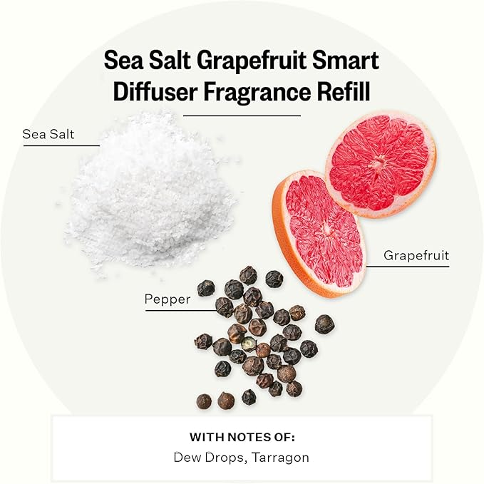 Pura Smart Home Plug-in Diffuser Refills by Apotheke, (Sea Salt Grapefruit) - Pura Fragrance Refills - Long-Lasting Aromatherapy Air Freshener Fragrance Products with Perfume-Grade Essential Oils