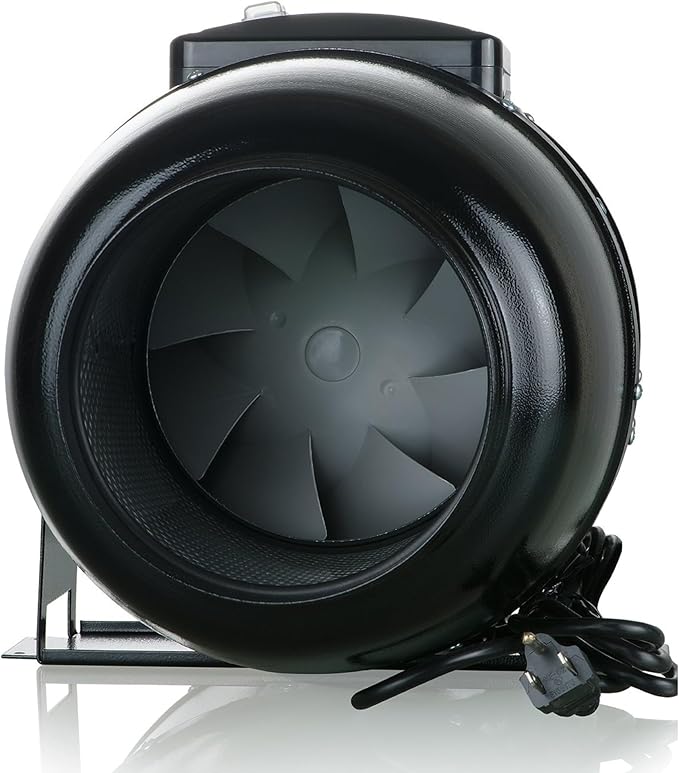 VENTS-US TT Silent M 250 – 10" Inline Duct Fan with Up to 880 CFM Includes Double-Speed Switch with Thermal Overload Protection – UV Resistant, and sound Absorbing Casing