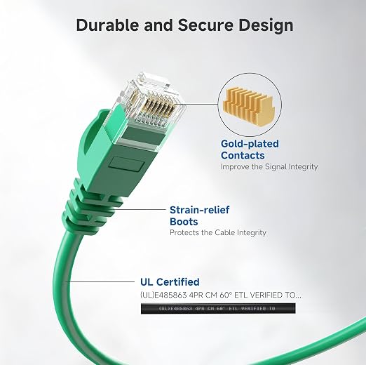 Cable Matters 10Gbps Snagless Cat 6 Ethernet Cable - 5ft - Image 5