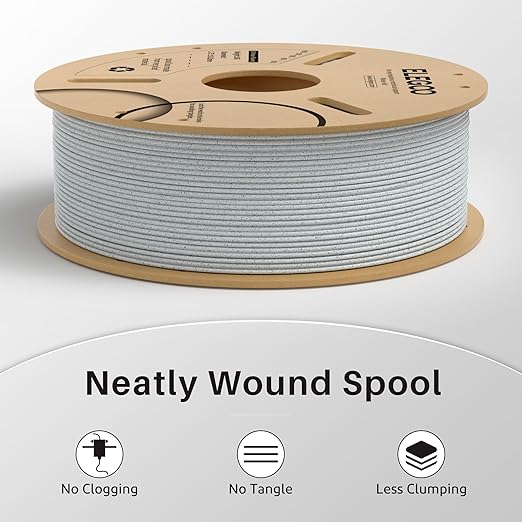 ELEGOO PLA Filament 1.75mm Marble 1KG, 3D Printer Filament Dimensional Accuracy +/- 0.02mm, 1kg Cardboard Spool(2.2lbs) 3D Printing Filament Fits for Most FDM 3D Printers