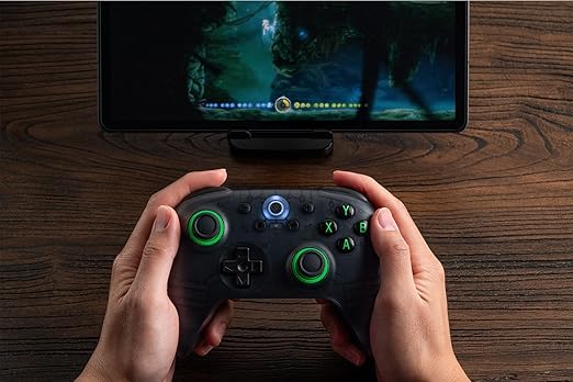 8BitDo Ultimate 2C Wireless Controller for Windows PC and Android, with 1000 Hz Polling Rate, Hall Effect Joysticks and Triggers, and Remappable L4/R4 Bumpers (Transparent Black)
