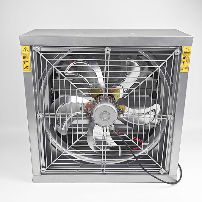 GRELWT 24" Wall Mounted Exhaust Fan - Variable Speed -Automatic Shutter - Vent Fan For Home Attic, Shed, or Garage Ventilation, 4390 CFM, 6180 SQF Coverage Area, New Version