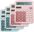 Noamus 4 Pack Handheld Desktop Calculators, Solar Battery Dual Power Basic by Noamus