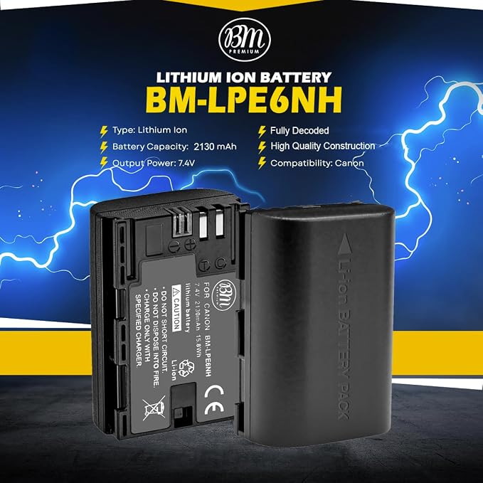 BM Premium LP-E6NH High Capacity Battery - Image 2