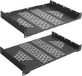 RIVECO 2 PCS 10” Rack Shelves for 19 inches Network Rack & Cabinets, 1U Rack by RIVECO