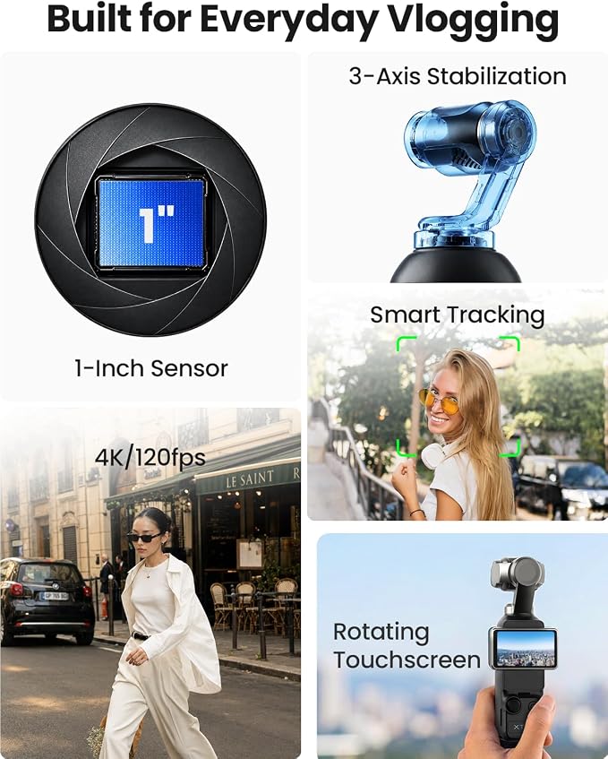Xtra Muse with 128GB microSD, Vlogging Camera with 1'' CMOS & 4K/120fps Videos - Image 7