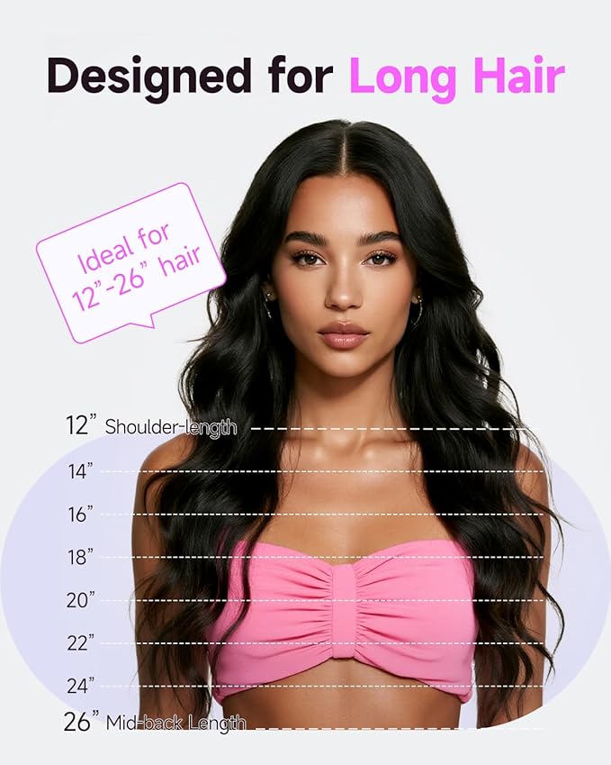TSUYAGLA Automatic Hair Curler, 1 1/4 Inch Rotating Curling Iron with 3 Temp, 500 Million Ionic, 2-Way Rotation,10S Fast Heating, Anti-Scald, Anti-Tangle Rotating Curling Wand for Long Hair