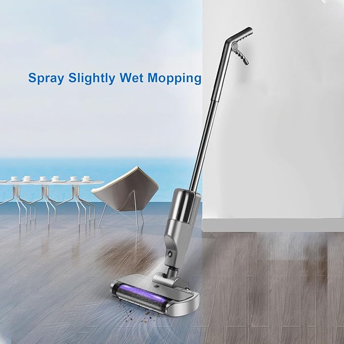 Diydeg Wet Dry Vacuum Cleaner, 550ml Water Tank Spray Automatic Vacuum Mop Electric Hardwood Floor Area Rug Cleaner, Hard Floor Cleaner and Mop