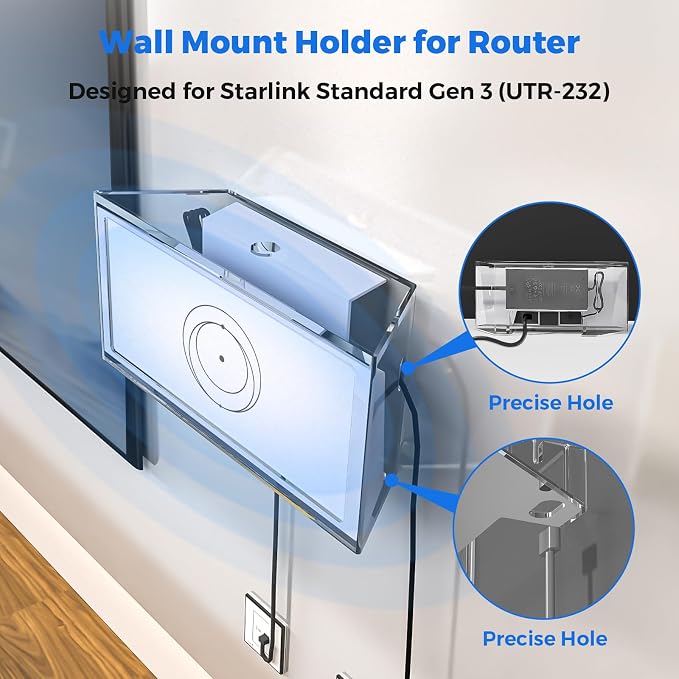 CUHIOY Router Mount for Starlink Gen 3/ Standard 4X, Storage Case for Star Link - Image 2