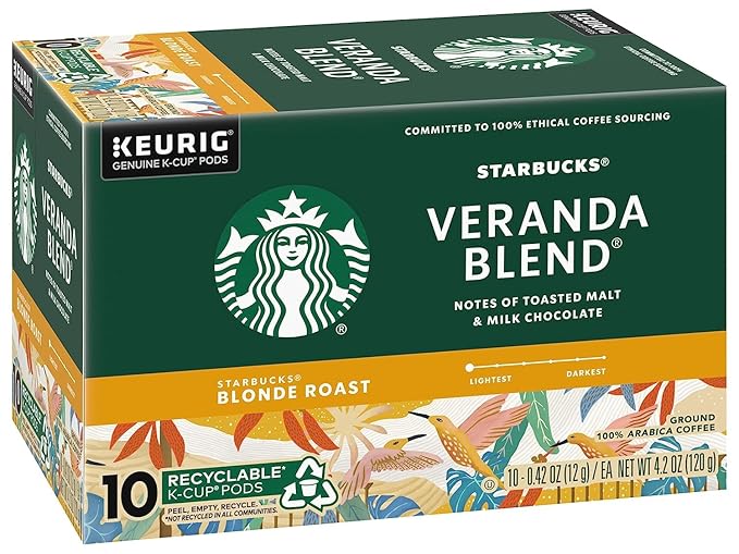 Starbucks Ground Coffee—Dark Roast Coffee (Veranda, 10 Count (Pack of 8))