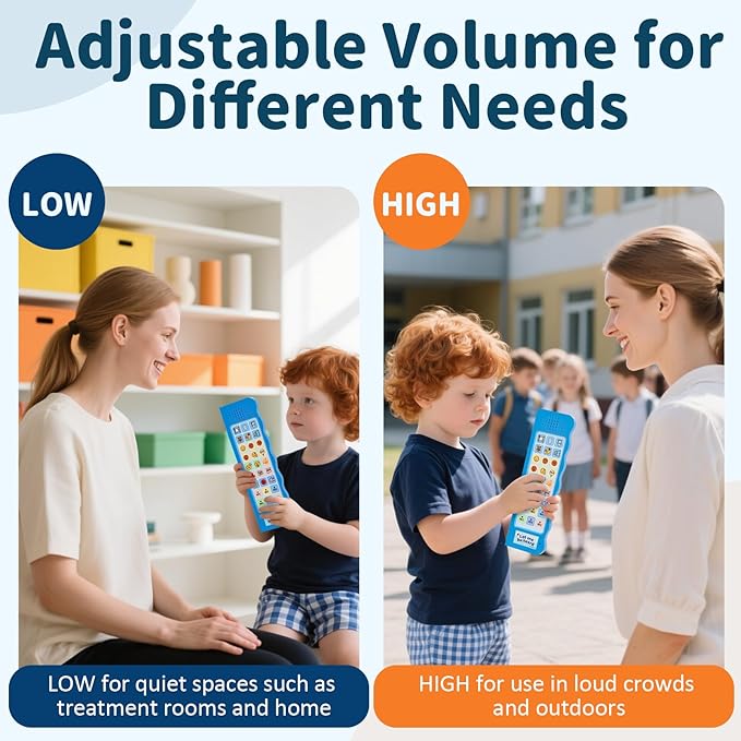 KidBloom AAC Device for Autism, Communication Device for Nonverbal Kids with 6 Programmable Buttons & Adjustable Volume, Sensory Toys for Autistic Kids Ages 3-7