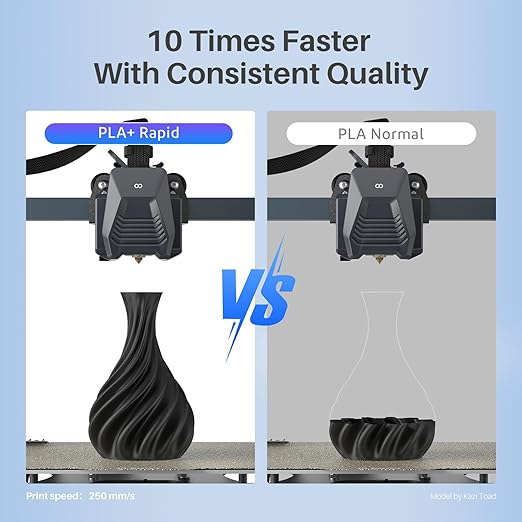 ELEGOO Rapid PLA Plus Filament 1.75mm Blue 1KG, PLA+ 3D Printer Filament for 600 mm/s High Speed Printing, Dimensional Accuracy +/- 0.02 mm, 1kg Cardboard Spool(2.2lbs)