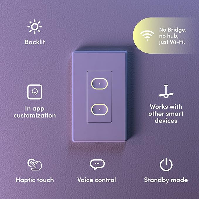 LIFX Starter Kit, (2) Smart Color 800 Lumen Bulbs, (1) Smart Switch (White) Compatible with Alexa and Google Home