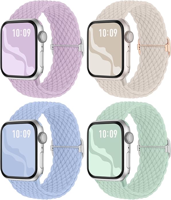 4 Pack Braided Stretchy Bands Compatible by Suitisbest