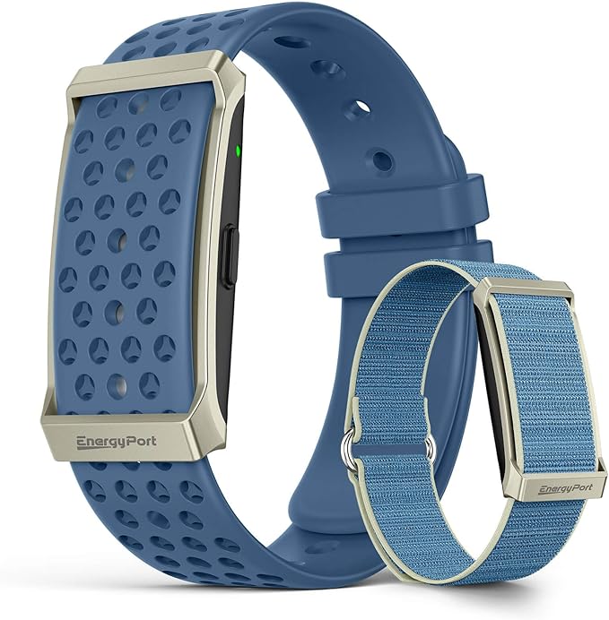 EnergyPort Smart Bracelet with Blood Oxygen/Blood Pressure Monitor, 60-Day Battery Health Fitness Tracker with 2 Bands,Lifetime Membership,Activity Tracking Heart Rate Sleep Monitor for Android iOS