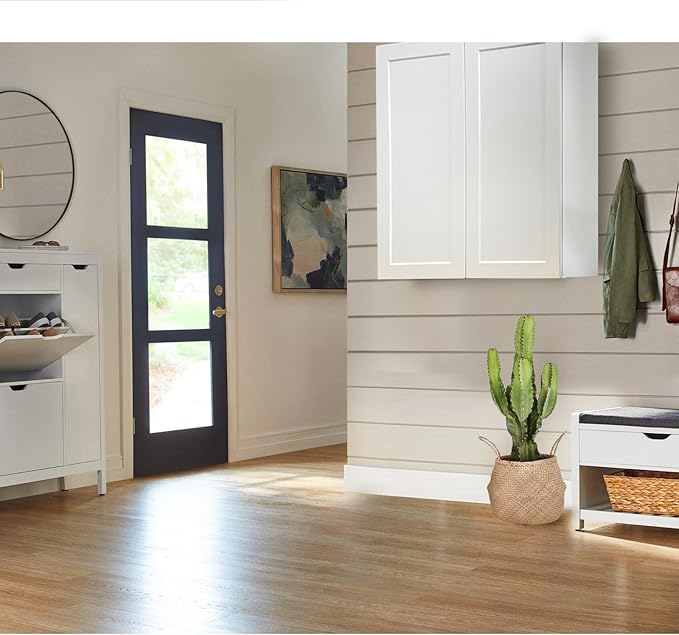 Wall Kitchen Cabinets, RTA Cabinets, White Shaker Cabinet, Wall Mounted, RTA Upper Cabinet, Modern for Kitchen and Bathroom with Door (White, 36" W x 42" H x 12" D)