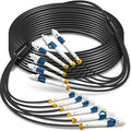 15 Meters 6 Core Industrial TPU LC to LC Outdoor Armored Fiber Optic Cable by YUTIANHOME