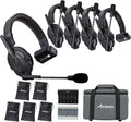Accsoon Como MIC02-1H4R Wireless Headset Intercom System 5-Person Full Duplex 1312ft Team Communication Group Talk, Links up to 9-Person, 10+Hour Battery Life