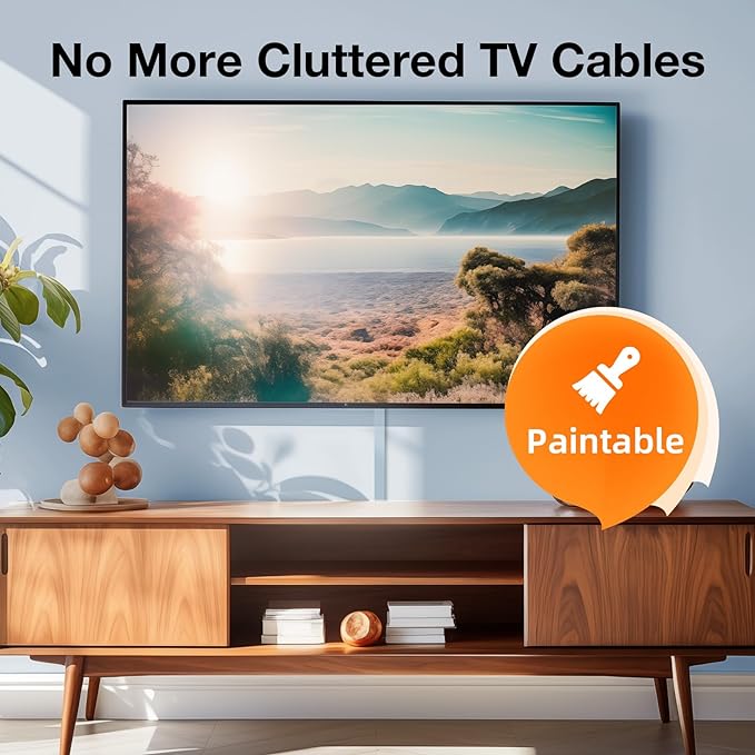 Delamu 157in Cord Hider Wall, TV Cable Hider Cord Covers for Wires on Wall, Large Cable Management Raceway, Paintable Wire Hiders Wire Covers for Cords for TV on Walls, 10 X L15.7 W1.18 H0.6in, White