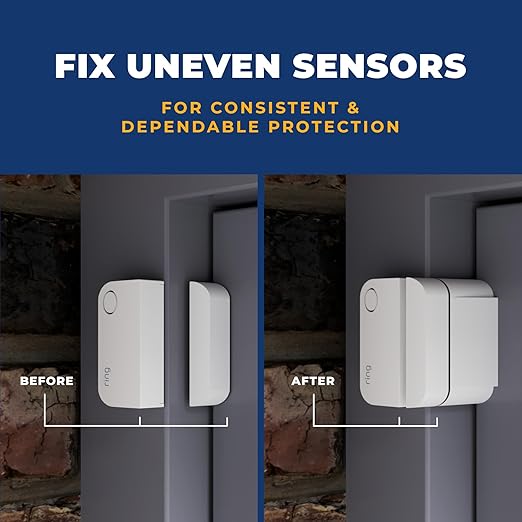 Adhesive Replacement Tape & Sensor Risers Bundle for Ring | Includes 24 Magnet Adhesives and 12 Ring Contact Sensor Spacers - Complete Home Sensor Installation Solution [Device/Magnet NOT Included]