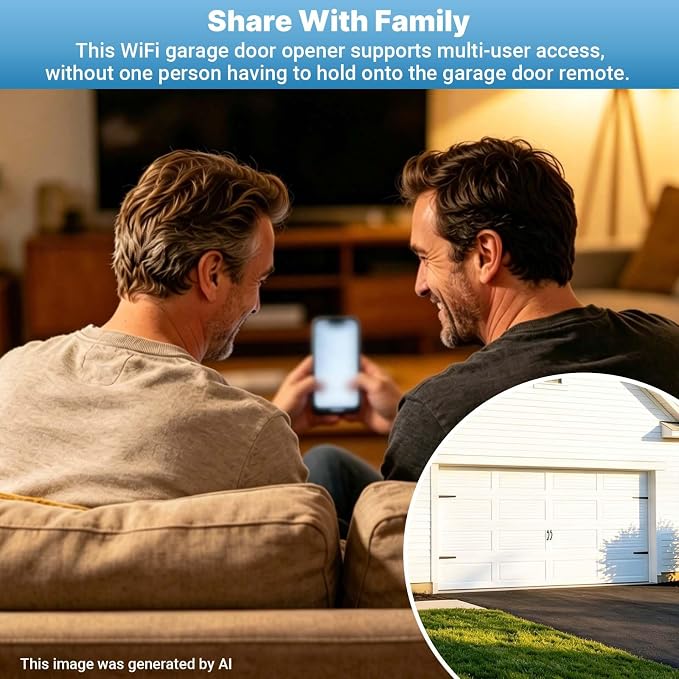Smart Garage Door Opener, Smart Garage Control Compatible - Image 7