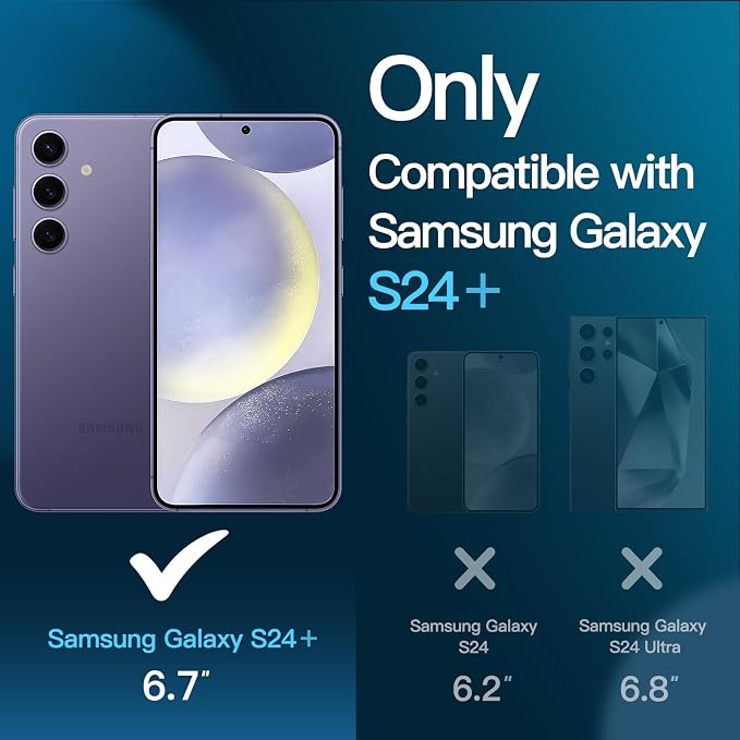 JETech Screen Protector for Samsung Galaxy S24+ / S24 Plus 6.7-Inch - Image 3