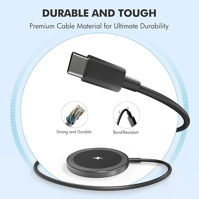 3Pack Magnetic Wireless Charging Pad: 15W Fast Qi Wireless Charger for iPhone 17 16e 16 15 14 13 12 Series & AirPods 4 3 2 Pro 3 - Strong Magnet Dual Ports Slim Portable for Travel Home Office