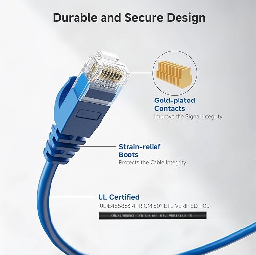 Cable Matters 10Gbps Snagless Short Cat 6 Ethernet Cable - 3ft - Image 5