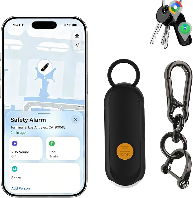 Personal Safety Alarm, GPS Tracker Keychain by Unknown