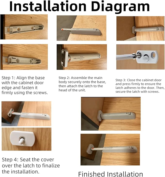 4 Sets Push Open Door Latch Touch Latches Push Latch Damping rebounder for Cabinet Hardware Release Latch Kitchen Drawer Push Catch Press Out Latch