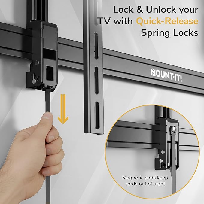 Mount-It! Advanced Extendable Tilt TV Wall Mount for 55–105 Inch TVs, Low Profile 2.1” Heavy-Duty Bracket with 6.8” Extension, Tilt & Swivel, Universal VESA up to 1000×600 mm, Fits 16/24/32” Studs