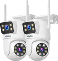 Hiseeu 2Pack Wireless Security Camera, 5G/2.4G WiFi, Dual Lens PTZ Camera by Hiseeu